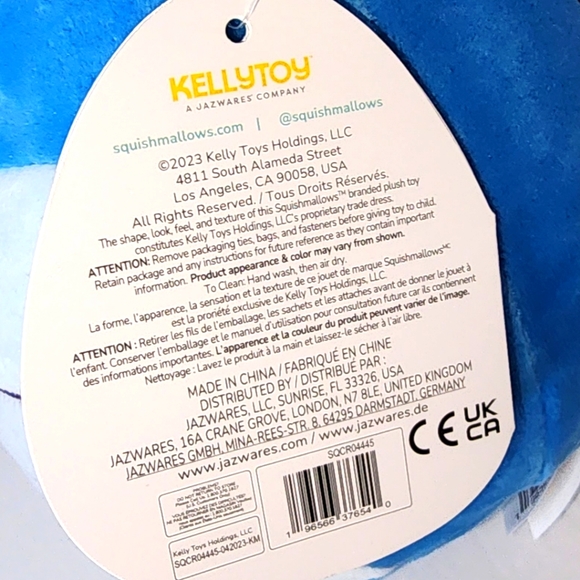 VERMICELLI 🐍 FTM ☆ Blie Iridescent Snake Original Squishmallow by Kelly Toy NWT - Picture 7 of 8